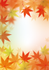 水彩の秋・紅葉（もみじ）の背景