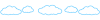 雲空のライン素材シンプル飾り罫線背景イラスト透過png