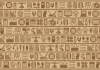 古代エジプトの壁画ヒエログリフ風　デジタルIT機器のイメージ