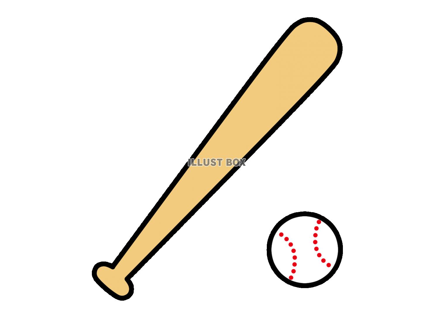 木製バットと野球の球