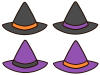 ハロウィン用の魔女の帽子セット