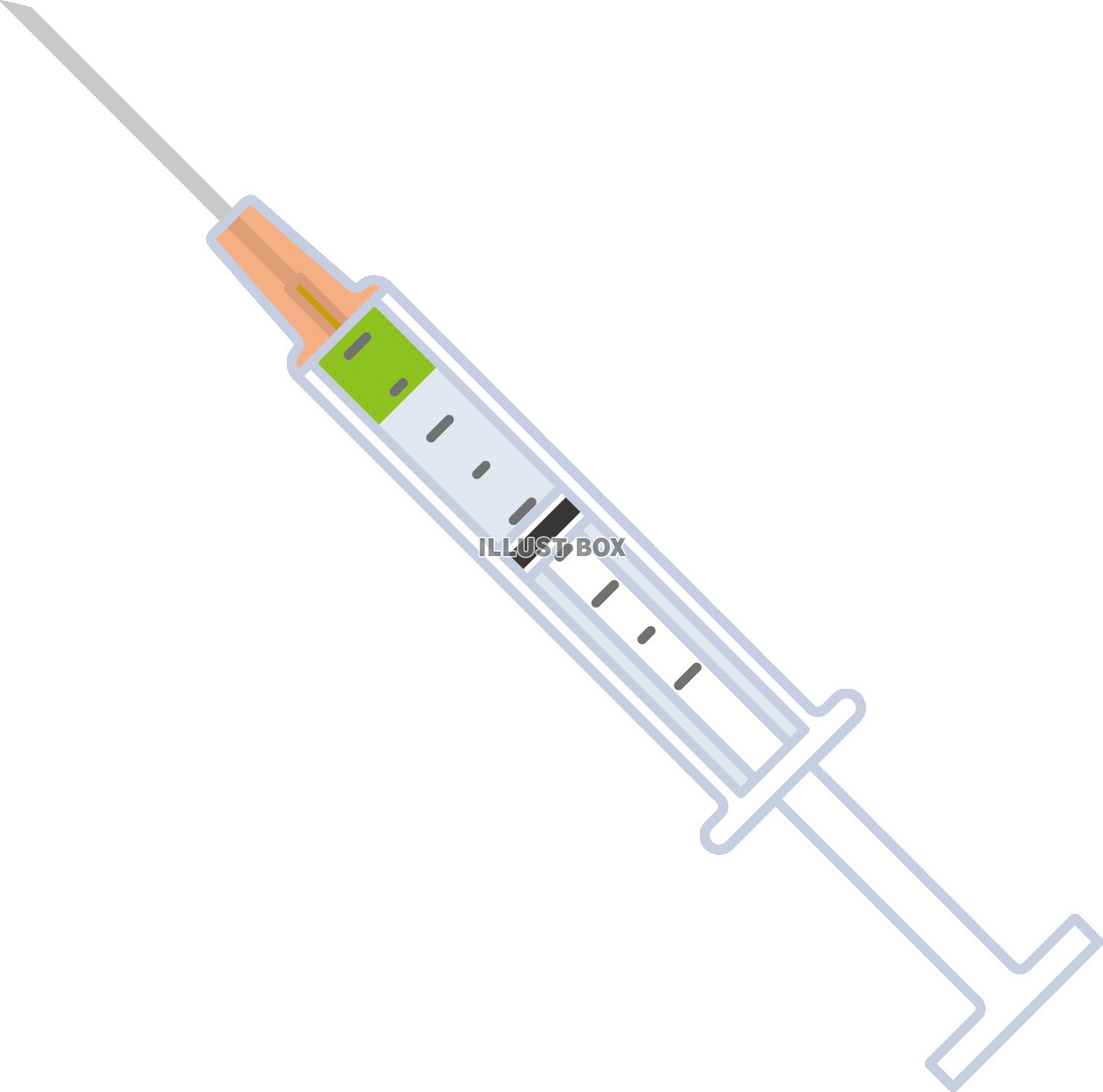 シンプルな注射器 医療　メディカルのイメージ