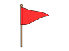 シンプルな旗（三角形）のアイコン【透過PNG】