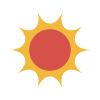 太陽のシンプルなアイコン
