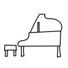 単体のグランドピアノ