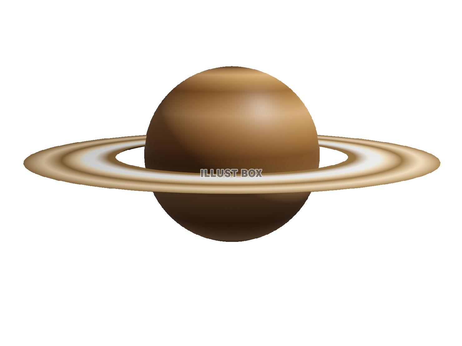 太陽系の惑星・土星の3DCG【透過PNG】