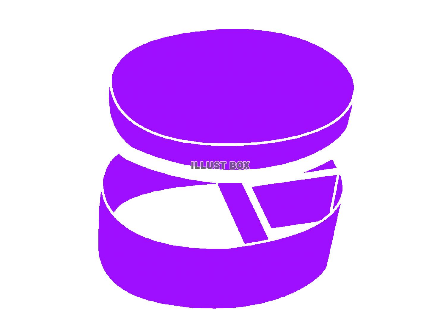紫色の弁当箱のシルエットアイコン