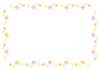 5_枠_ピンクのコスモスの長方形フレーム