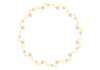 6_枠_ピンクのコスモスの丸い円フレーム