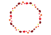 5_枠_キノコと紅葉の丸い円フレーム