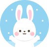 ウサギと雪