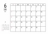2023年 6月 シンプルカレンダー（A4 ） 