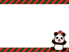 かわいいパンダのクリスマスフレーム