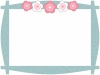 和柄梅の花模様フレームシンプル飾り枠背景イラスト