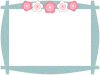 和柄梅の花模様フレームシンプル飾り枠背景イラスト透過png 