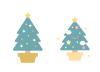 シンプルで可愛いクリスマスツリーのイラスト（背景透過PNG）