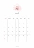 2023年4月━予定が書き込めるおしゃれなカレンダー(A4縦向き)