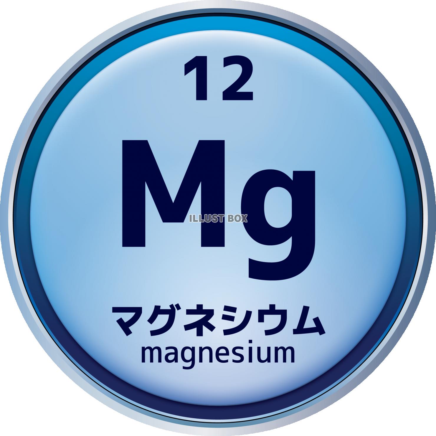 【透過PNG画像】元素記号Mgマグネシウムアイコン文字素材
