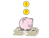 豚の貯金箱と日本のお金