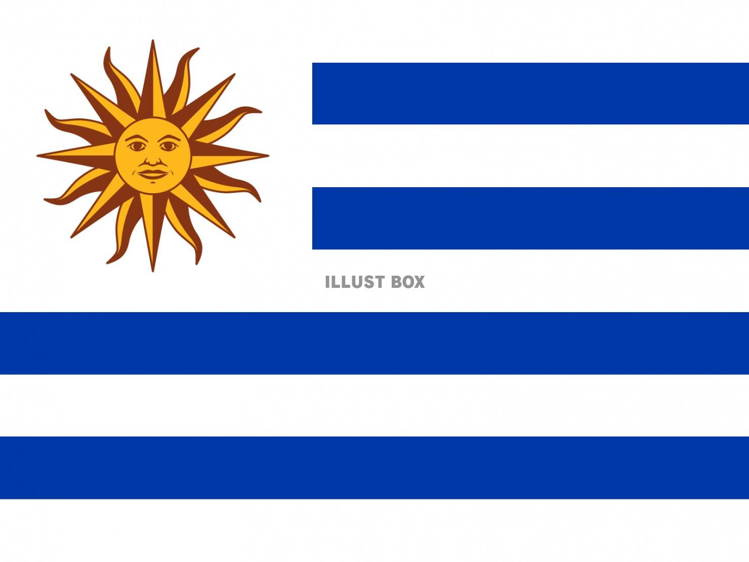 世界の国旗ーウルグアイー