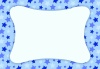 星の背景の囲み枠（青）