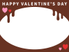 バレンタインのチョコのフレーム背景