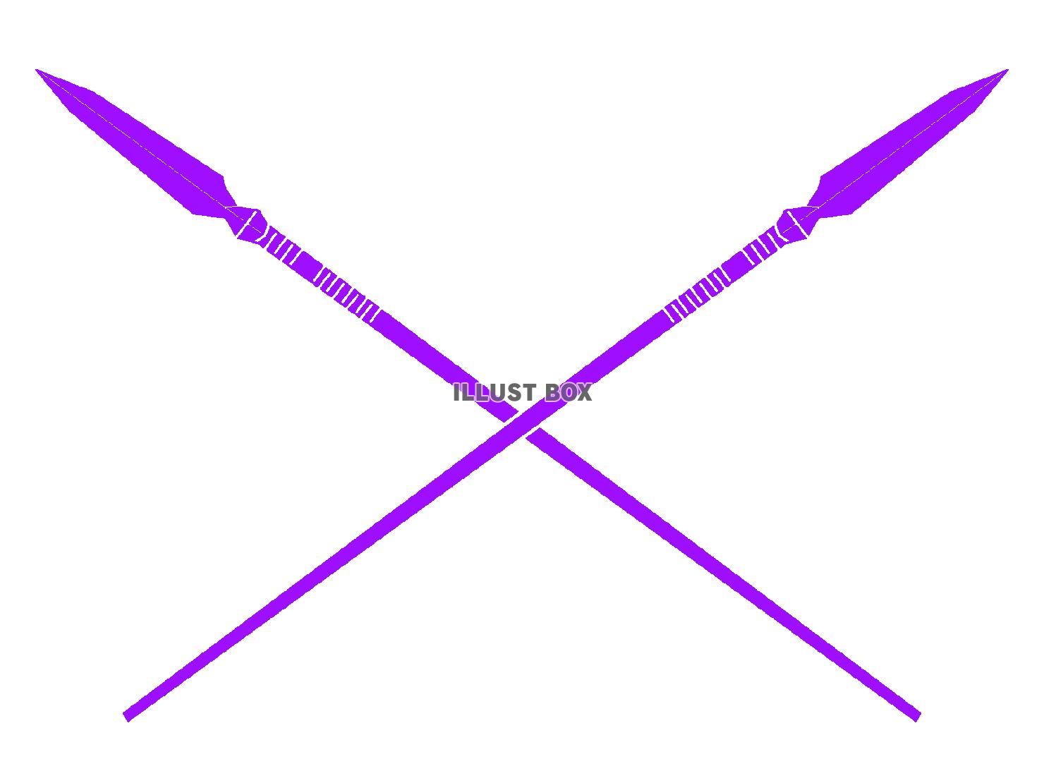 紫色の槍のシルエットアイコン