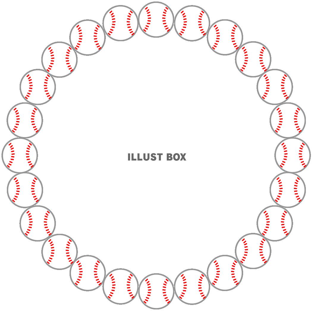 硬式野球ボールの丸形（円形）フレーム３
