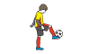 サッカーをするアジア人の子供