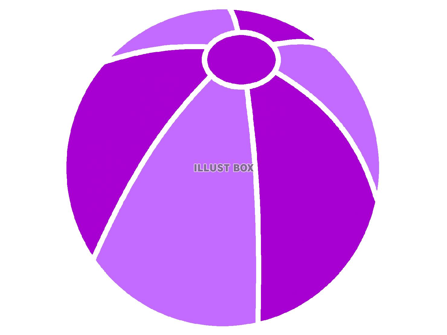 紫色のビーチボールのシルエットアイコン