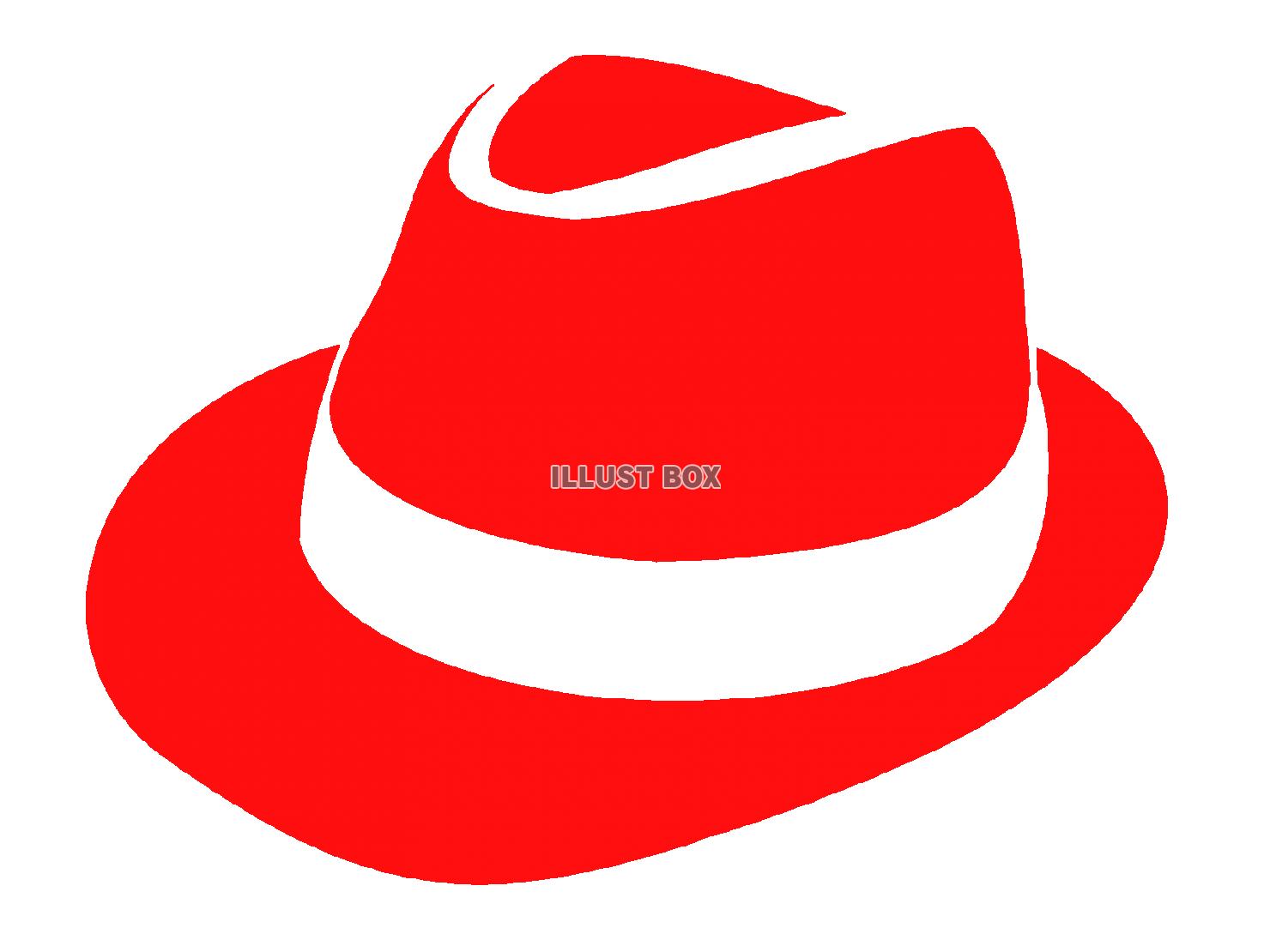 赤色の帽子のシルエットアイコン