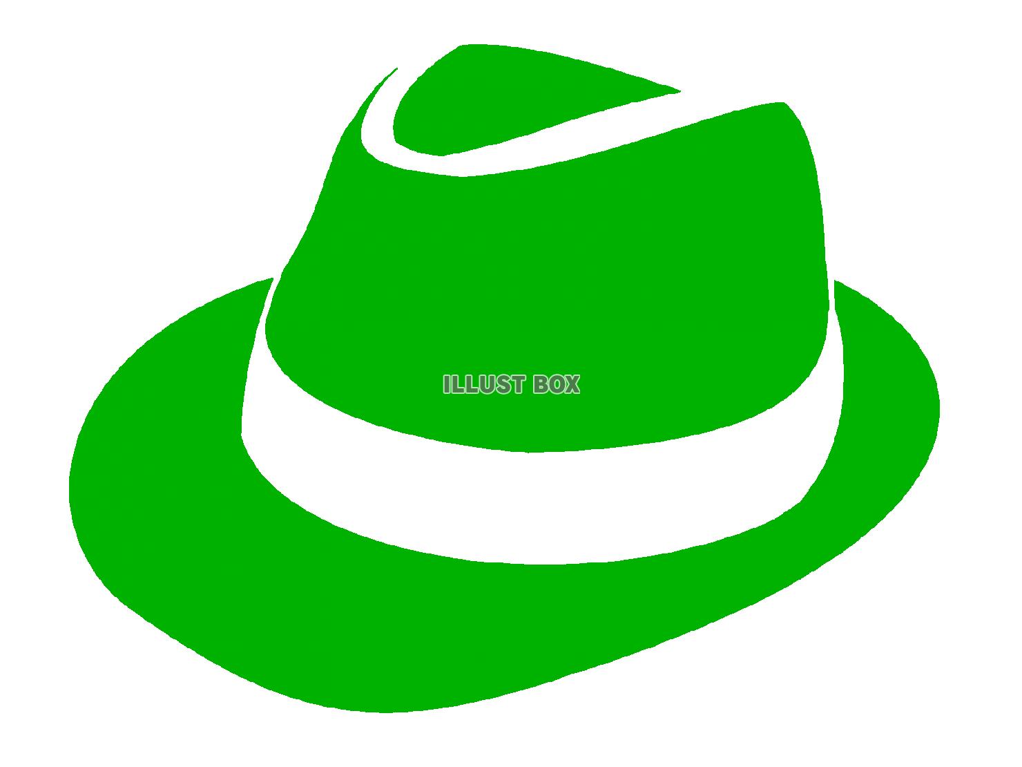 緑色の帽子のシルエットアイコン