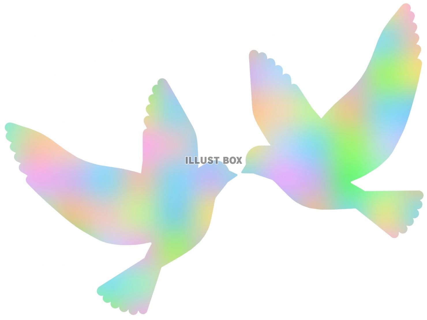 平和の象徴鳩の壁紙画像シンプル背景素材イラスト