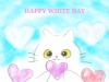 ハッピーホワイトデーの白猫