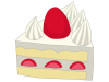 イチゴのショートケーキ【透過PNG】
