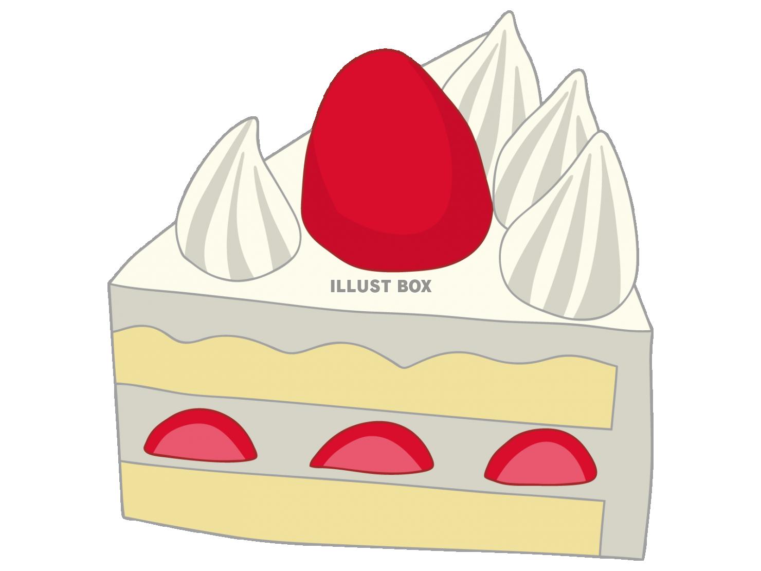 イチゴのショートケーキ【透過PNG】