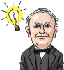 発明王エジソンと電球　世界の偉人