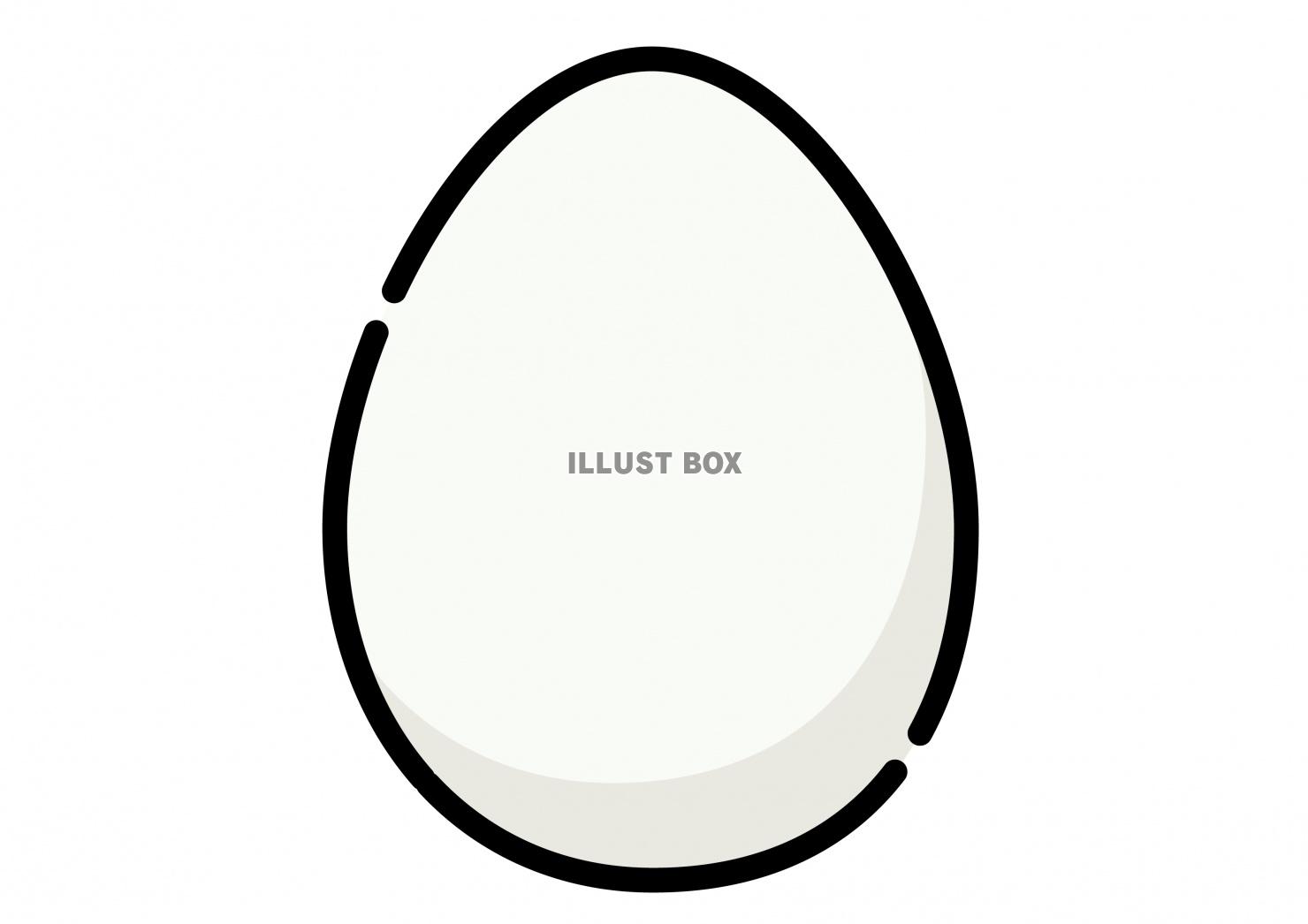 白い卵のシンプルイラスト