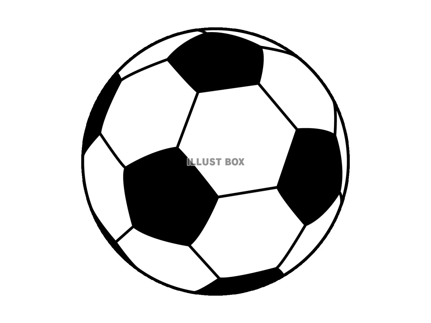 サッカーボールのシンプルなアイコン素材・透過PNG