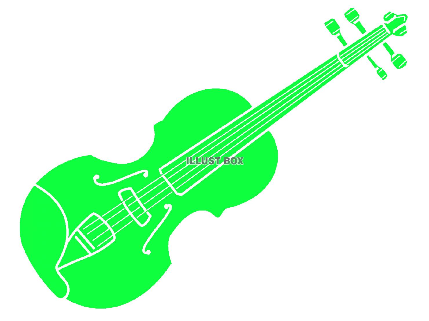 緑色のバイオリンのシルエットアイコン