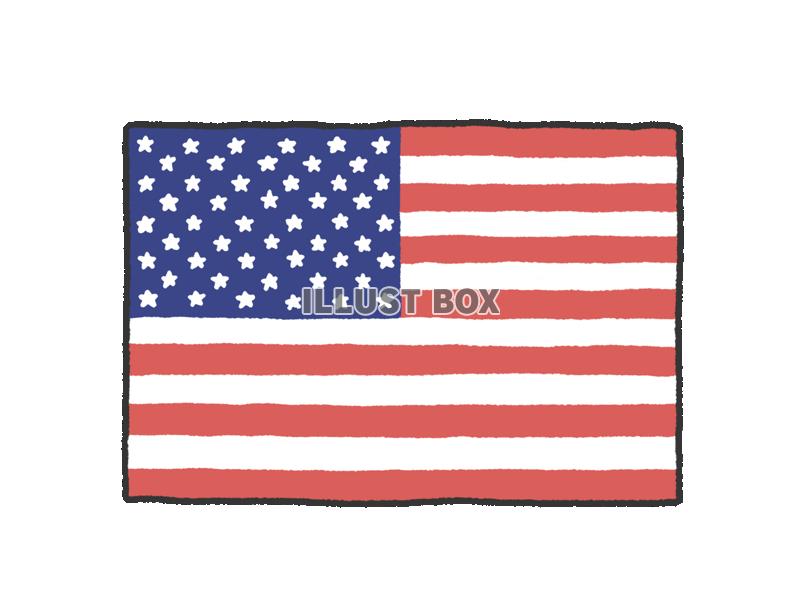 手描き国旗シリーズ　アメリカ