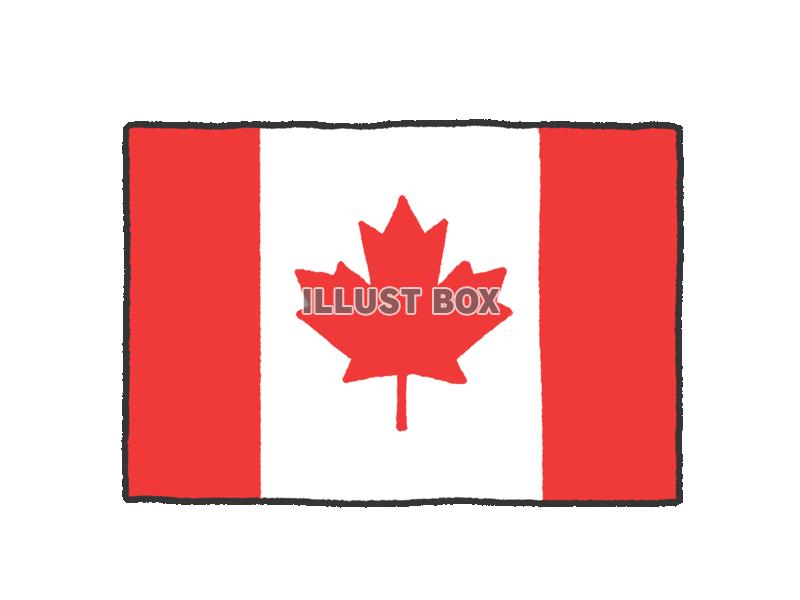手描き国旗シリーズ　カナダ