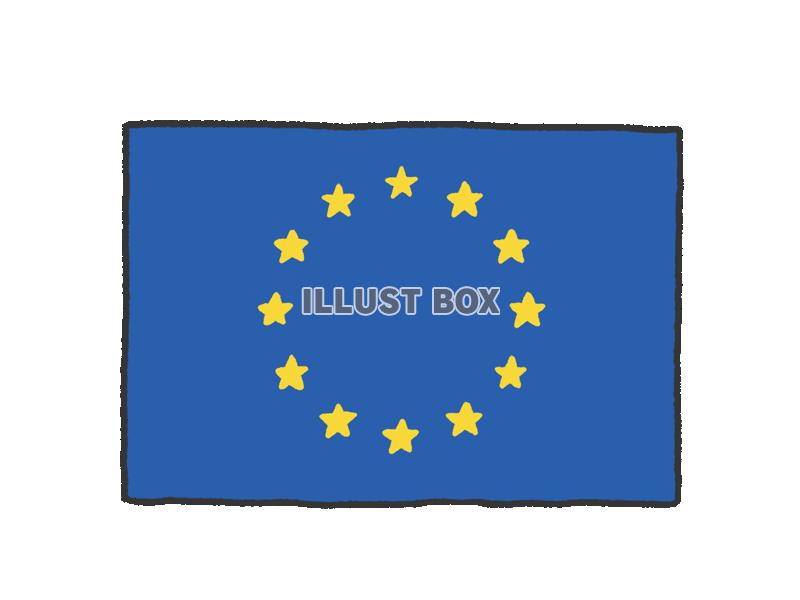 手描き国旗シリーズ　EU