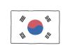 手描き国旗シリーズ　韓国