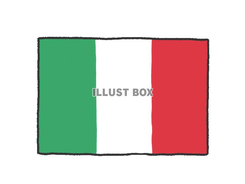 手描き国旗シリーズ　イタリア