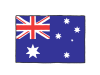 手描き国旗シリーズ　オーストラリア