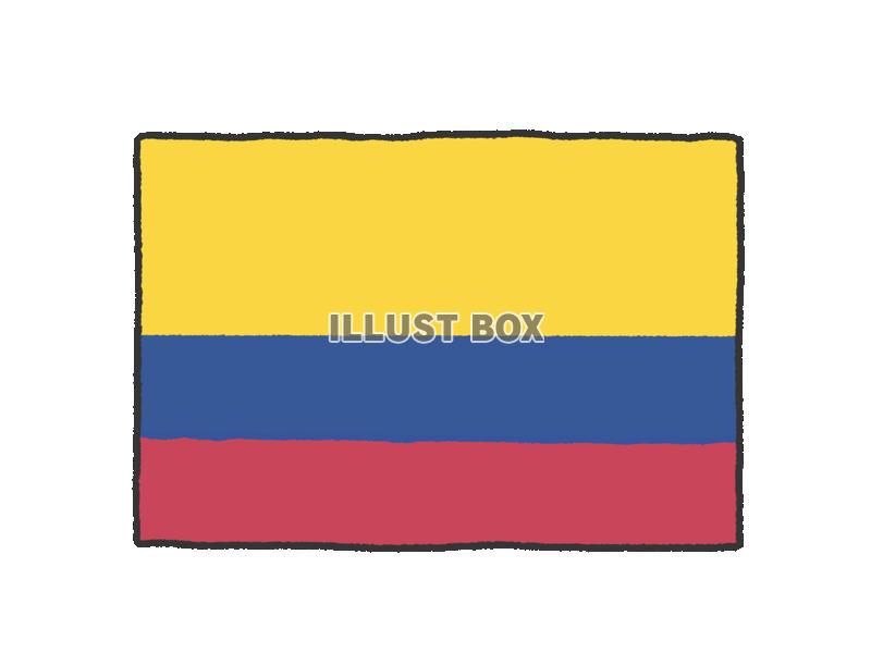 手描き国旗シリーズ　コロンビア