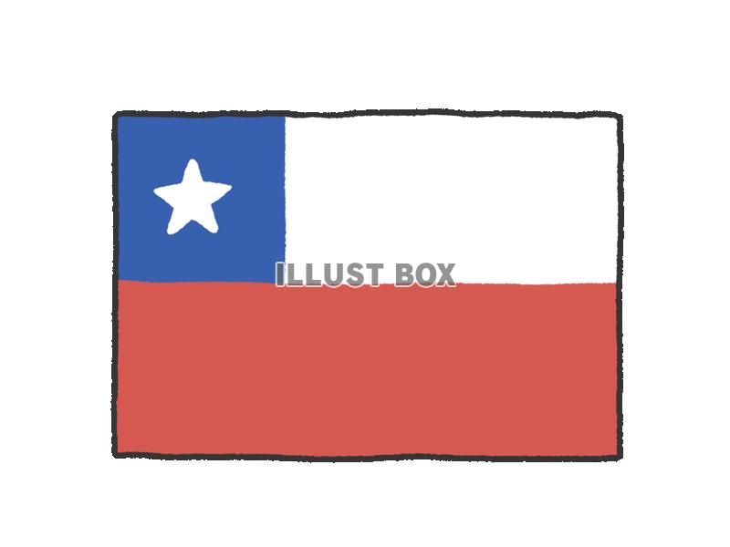 手描き国旗シリーズ　チリ