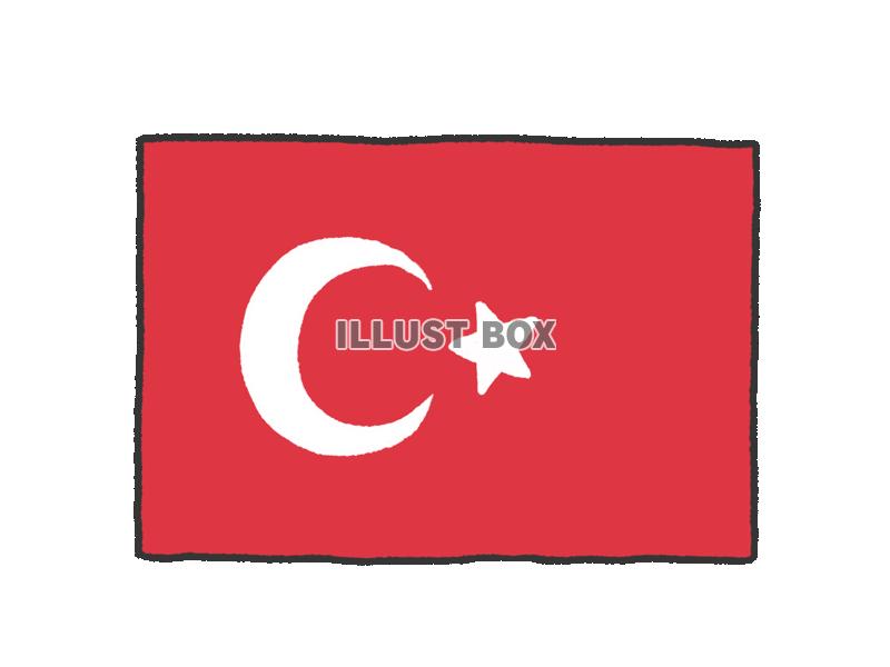手描き国旗シリーズ　トルコ