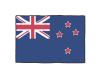 手描き国旗シリーズ　ニュージーランド